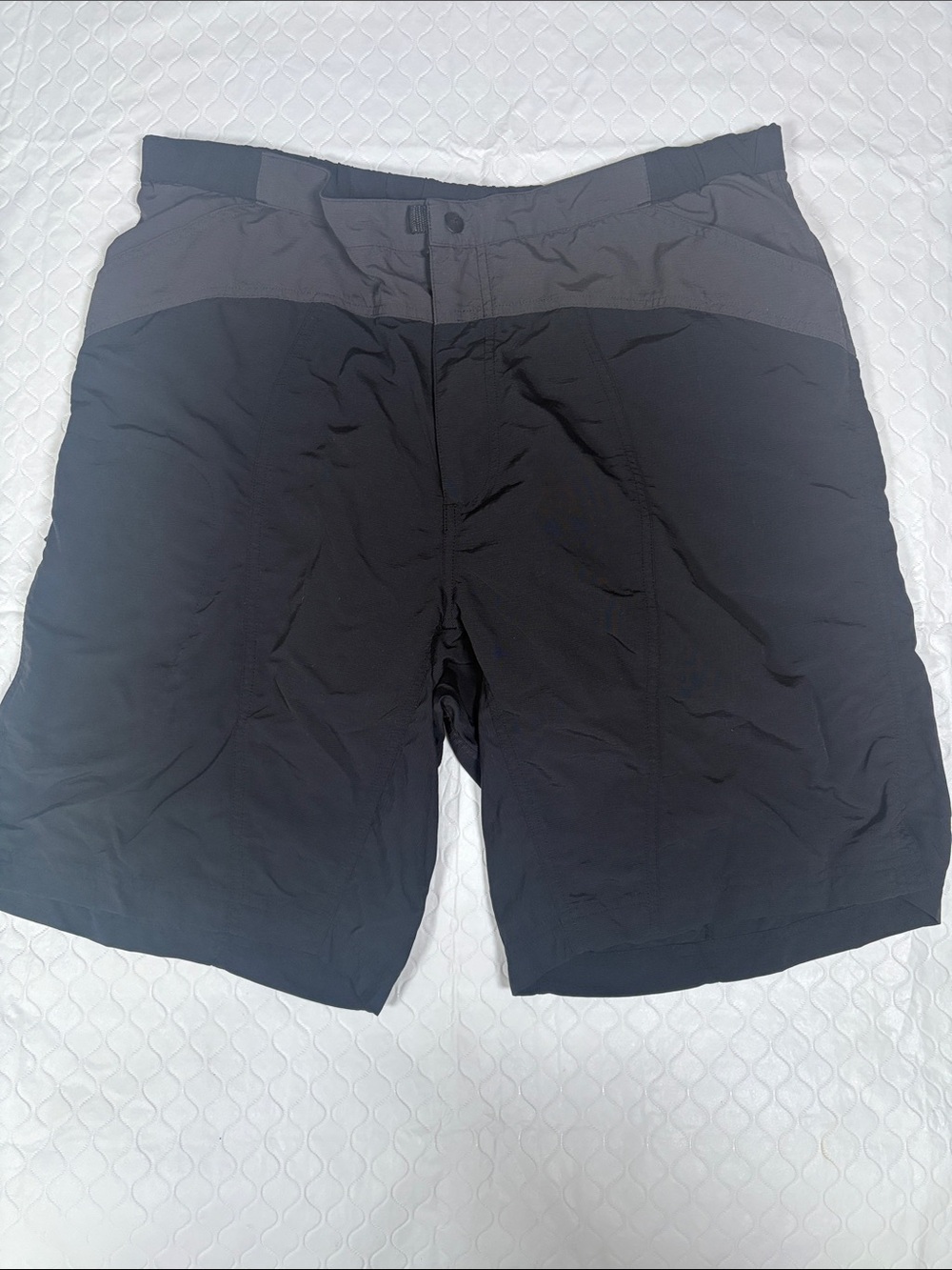 Novara Black Athletic Shorts with Dark Gray Waistband